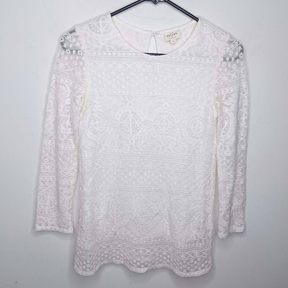Sezane Lace Blouse